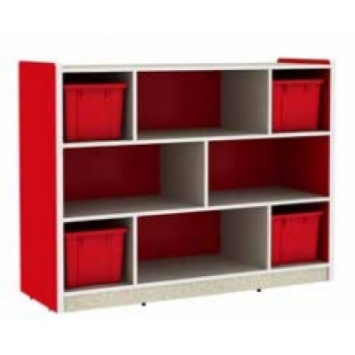 وحدة تخزين 8 فتحات مربعة أحمر - أساسي وحدة تخزين 8 فتحات مربعة أحمر - أساسي