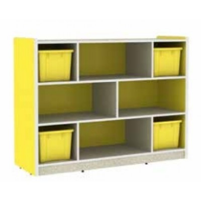 وحدة تخزين 8 فتحات مربعة أصفر- أساسي وحدة تخزين 8 فتحات مربعة أصفر- أساسي
