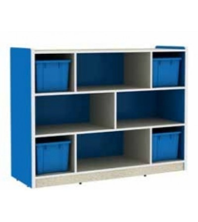 وحدة تخزين 8 فتحات مربعة أزرق - أساسي