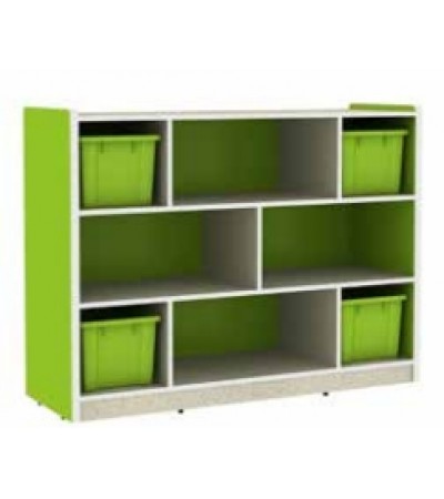 وحدة تخزين 8 فتحات مربعة أخضر - أساسي