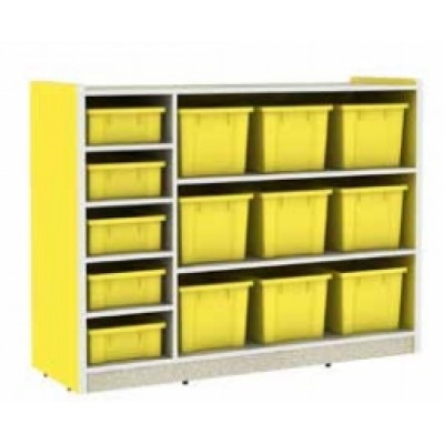 وحدة تخزين 8 فتحات مستطيل أصفر- أساسي وحدة تخزين 8 فتحات مستطيل أصفر- أساسي