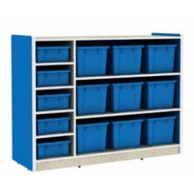 وحدة تخزين 8 فتحات مستطيلة أزرق - أساسي وحدة تخزين 8 فتحات مستطيلة أزرق - أساسي