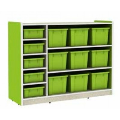 وحدة تخزين 8 فتحات مستطيلة أخضر - أساسي وحدة تخزين 8 فتحات مستطيلة أخضر - أساسي