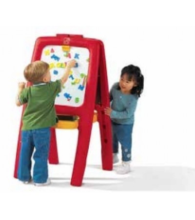 سبورة مغناطيسية وجهين - أحمر