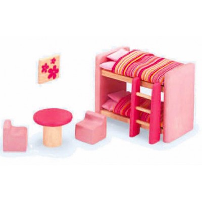 اثاث بيت الدمى - غرفة نوم الاطفال