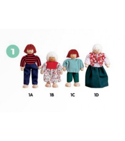 مجموعة عائلة الدمى 4 قطع 