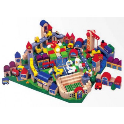 مكعبات المدينة المتكاملة مع أرضية لعب مكعبات المدينة المتكاملة مع أرضية لعب