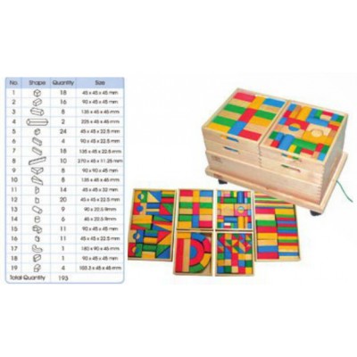 مكعبات البناء والهدم الملونة 193 قطعة مكعبات البناء والهدم الملونة 193 قطعة