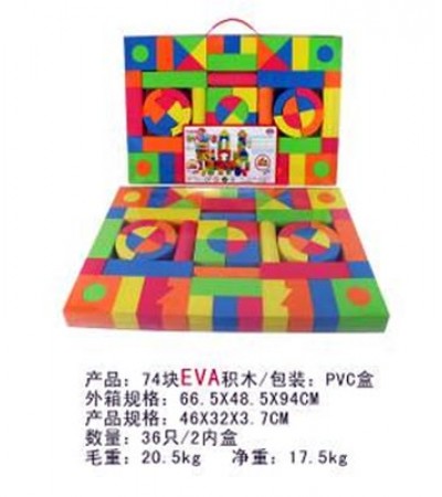 EVA BLOCK  74PCS  PVC BOX