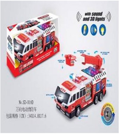 B/O FIRE RESCUE CAR,W/3D LIGHT&MUSIC,T.BOX